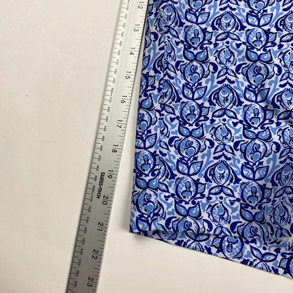 NEW RLX Ralph Lauren Golf Shorts Mens 38 Water Repellent Stretch Fish Print Blue - Picture 14 of 15